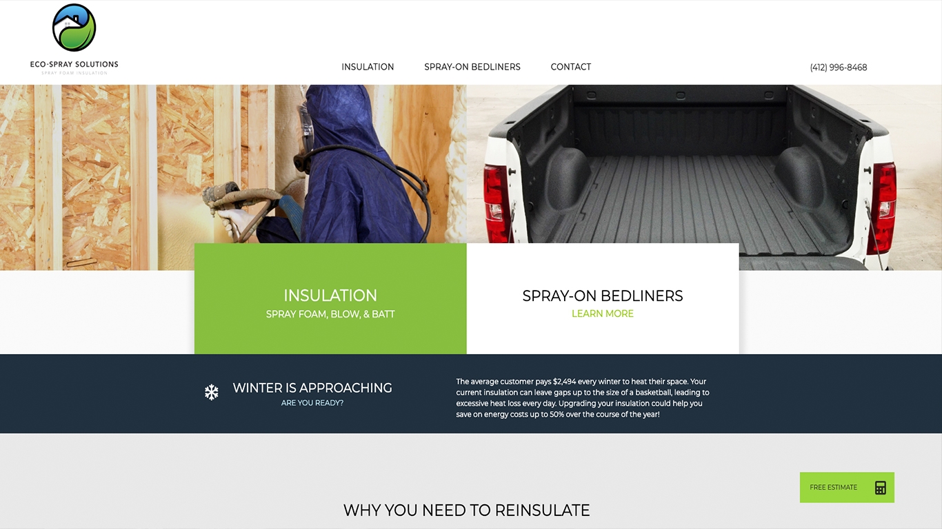 EcoSpray Solutions Reflex Website Design